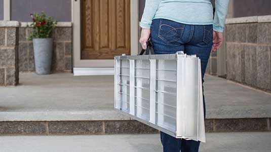 Folds in Half for Easy Portability