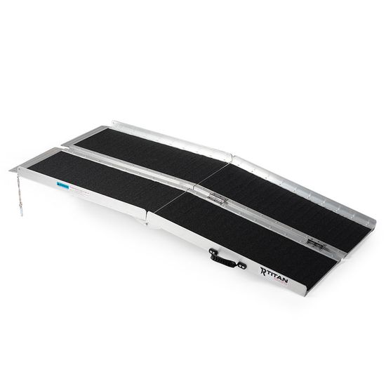 322500 5 L x 29 W Titan Ramps Multi-Fold Aluminum Wheelchair Ramp - 600 lb Capacity