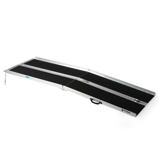 322700 7 L x 29 W Titan Ramps Multi-Fold Aluminum Wheelchair Ramp - 600 lb Capacity