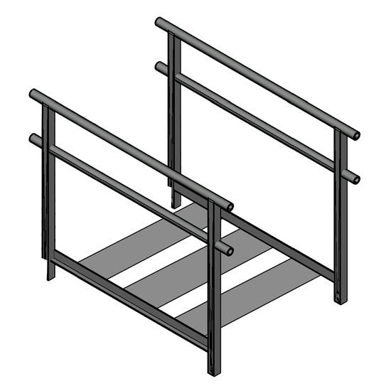 4B-STAIR Silver Spring 4-Step Adjustable Modular Stairs