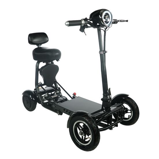 MS3000-MAX-BLK ComfyGo 156AH Foldable Mobility Scooter with Standard Seat - Black