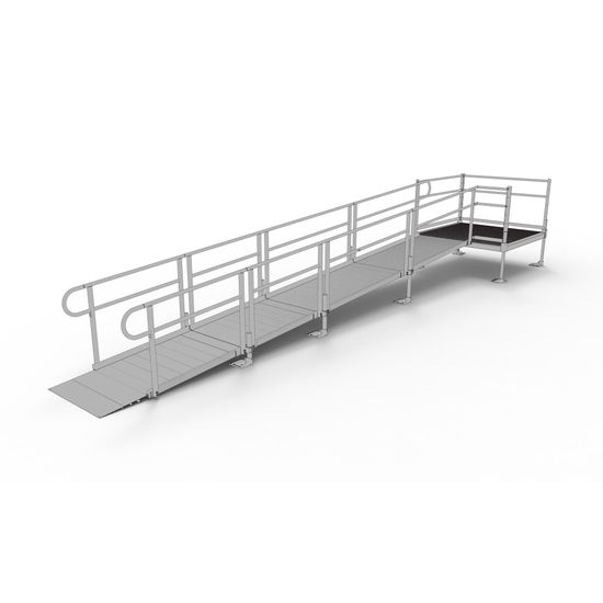 PS20S55T 20 L x 3 W EZ-ACCESS PATHWAY Straight Modular Ramp Kit w5 Top Platform