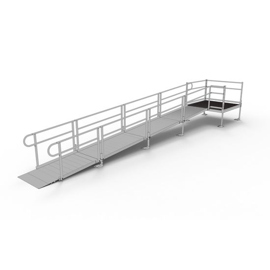 PS22S55T 22 L x 3 W EZ-ACCESS PATHWAY Straight Modular Ramp Kit w5 Top Platform
