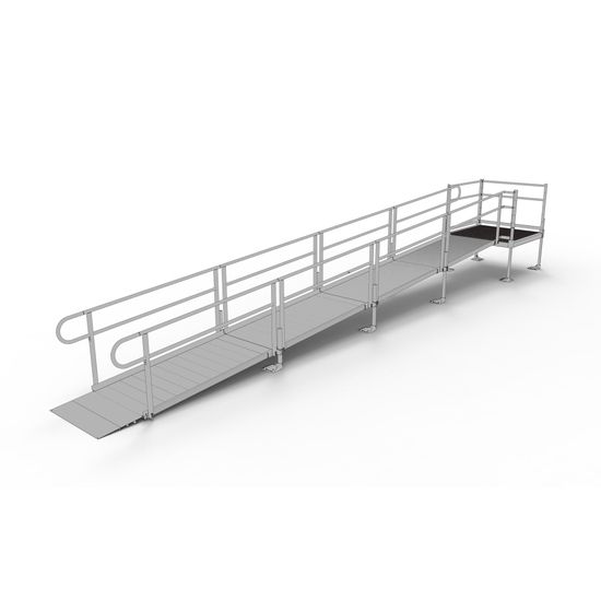PS24S44T 24 L x 3 W EZ-ACCESS PATHWAY Straight Modular Ramp Kit w4 Top Platform