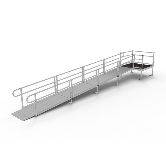 PS24S55T 24 L x 3 W EZ-ACCESS PATHWAY Straight Modular Ramp Kit w5 Top Platform