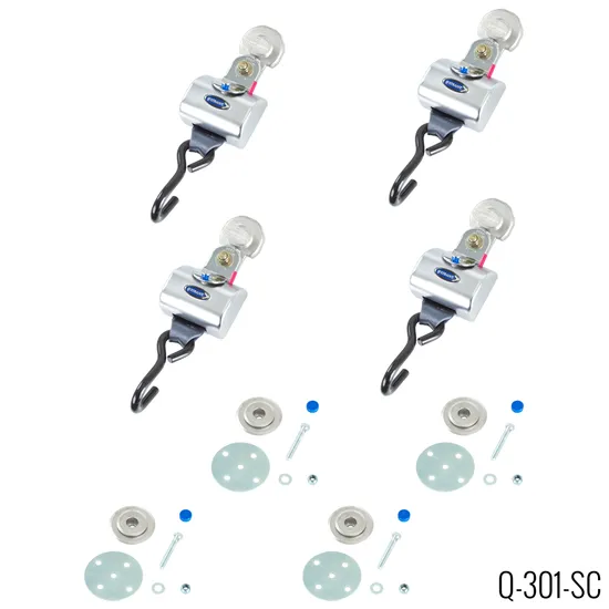 Q'Straint 4 QRT MAX Retractors with Slide'N Click Fittings