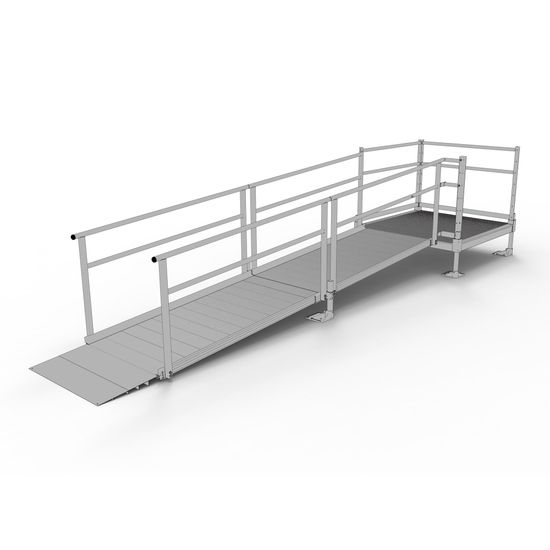 SSS12S44T Silver Spring Clearway 12 Side or Straight Entry Ramp with 4 Top Platform