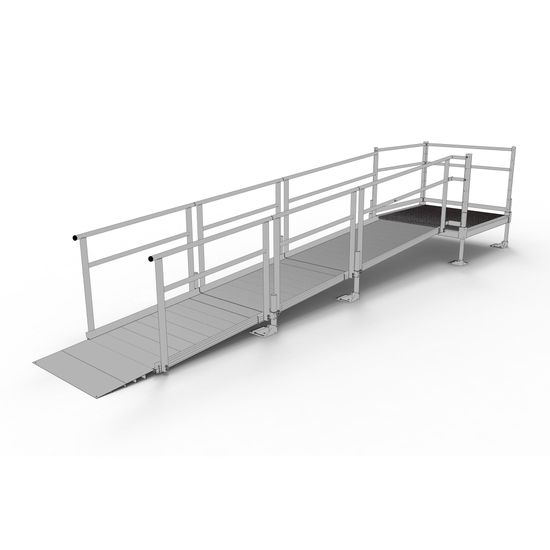 SSS15S44T Silver Spring Clearway 15 Side or Straight Entry Ramp with 4 Top Platform