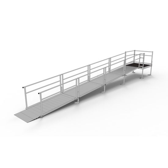 SSS24S44T Silver Spring Clearway 24 Side or Straight Entry Ramp with 4 Top Platform