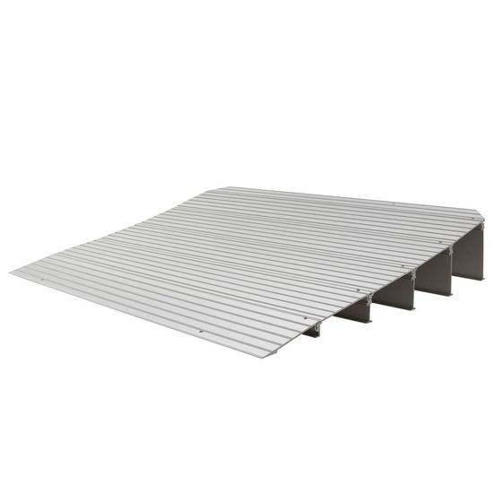 THR5 5-14 H Silver Spring Aluminum Modular Self-Supporting Threshold Ramp