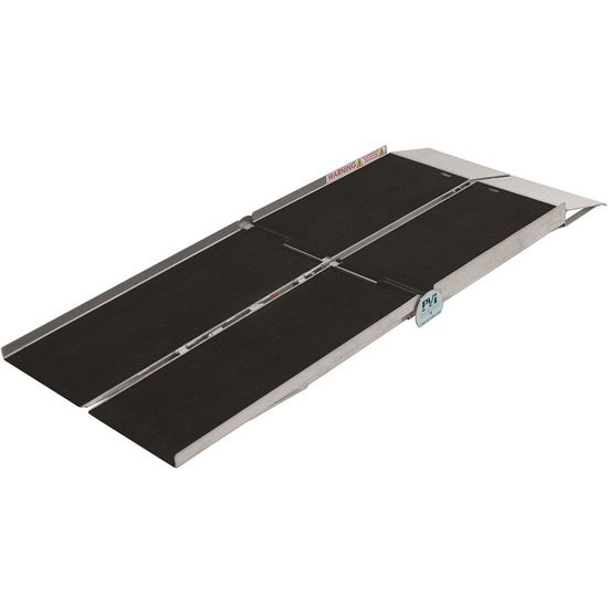 UTW730 7 PVI Aluminum Multi-Fold Rear Door Wheelchair Van Ramp - 800 lb Capacity