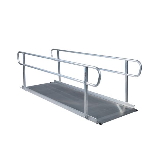 WCER-HR9-5 9 6 x 3675 Titan Ramps Wheelchair Entry Ramp with Handrails  850 lb Capacity