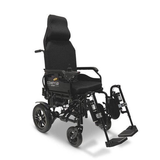 X9-MAX-BLK ComfyGo 20AH Remote-Controlled Electric Wheelchair with Auto-Recline  Lifting Leg Rests - Black