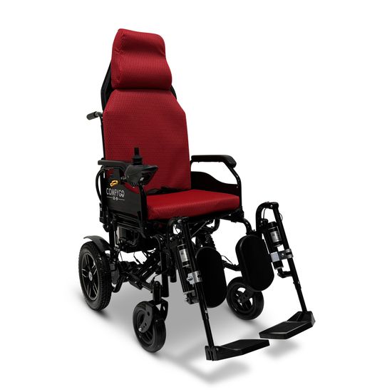 X9-MAX-RED ComfyGo 20AH Remote-Controlled Electric Wheelchair with Auto-Recline  Lifting Leg Rests - Red