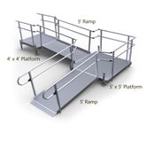 10-4455ST-I Harmar Elevation 10 L-Shaped Modular Ramp with 4 Top Platform - Installation Included 1