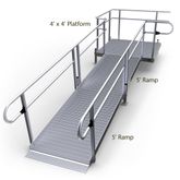 10-44T-I Harmar Elevation 10 Side-Entry Straight Ramp with 4 Platform - Installation Included 1