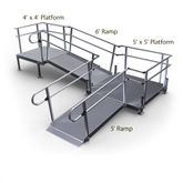 11-44552TP Harmar Elevation 11 Side-Entry L-Shaped Modular Ramp with 4 Top Platform 1