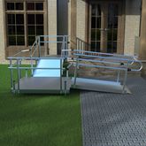 11-552TP-I Harmar Elevation 11 Side-Entry L-Shaped Modular Ramp with 5 Top Platform - Installation Included 7