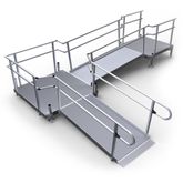 13-4455ST-I Harmar Elevation 13 L-Shaped Modular Ramp with 4 Top Platform - Installation Included