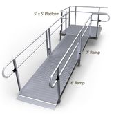 13-55T-I Harmar Elevation 13 Side-Entry Straight Ramp with 5 Platform - Installation Included 1