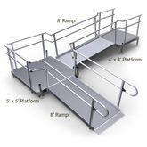16-4455ST-I Harmar Elevation 16 L-Shaped Modular Ramp with 4 Top Platform - Installation Included 1