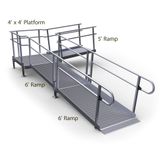 17-4490T-I Harmar Elevation 17 L-Shaped Modular Ramp with 4 Turning Platform - Installation Included 1