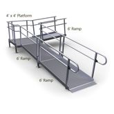 18-4490T-I Harmar Elevation 18 L-Shaped Modular Ramp with 4 Turning Platform - Installation Included 1