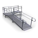 19-4490T-I Harmar Elevation 19 L-Shaped Modular Ramp with 4 Turning Platform - Installation Included