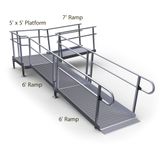 19-5590T-I Harmar Elevation 19 L-Shaped Modular Ramp with 5 Turning Platform - Installation Included 1