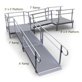 20-4455ST-I Harmar Elevation 20 L-Shaped Modular Ramp with 4 Top Platform - Installation Included 1