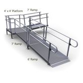 20-4490T-I Harmar Elevation 20 L-Shaped Modular Ramp with 4 Turning Platform - Installation Included 1