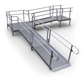20-55ST-I Harmar Elevation 20 L-Shaped Modular Ramp with 5 Top Platform - Installation Included