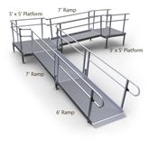 20-55ST-I Harmar Elevation 20 L-Shaped Modular Ramp with 5 Top Platform - Installation Included 1