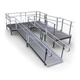 21-44SSB45-I Harmar Elevation 21 U-Shaped Modular Ramp with 4 Top Platform 8 Turning Plat - Installation Included