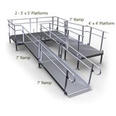 21-44SSB55-I Harmar Elevation 21 U-Shaped Modular Ramp with 4 Top Platform 10 Turning Pla - Installation Included 1