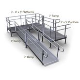 21-55SSB45-I Harmar Elevation 21 U-Shaped Modular Ramp with 5 Top Platform 8 Turning Platform - Installation Included 1