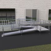 21-55TSB55-I Harmar Elevation 21 Side-Entry U-Shaped Modular Ramp with 5 Top Platform 10 Turning Platform - Installation Included 7