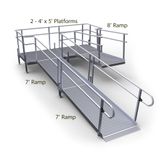 22-45SB-I Harmar Elevation 22 U-Shaped Modular Ramp with 8 Turning Platform - Installation Included 1