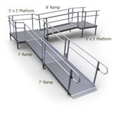 22-55ST-I Harmar Elevation 22 L-Shaped Modular Ramp with 5 Top Platform - Installation Included 1
