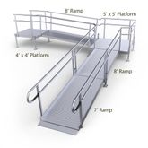 23-4455ST-I Harmar Elevation 23 L-Shaped Modular Ramp with 4 Top Platform - Installation Included 1