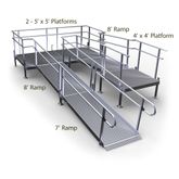 23-44SSB55-I Harmar Elevation 23 U-Shaped Modular Ramp with 4 Top Platform 10 Turning Pla - Installation Included 1