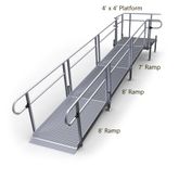 23-44T-I Harmar Elevation 23 Side-Entry Straight Ramp with 4 Platform - Installation Included 1