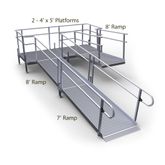 23-45SB Harmar Elevation 23 U-Shaped Modular Ramp with 8 Turning Platform 1