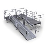 23-55SSB45-I Harmar Elevation 23 U-Shaped Modular Ramp with 5 Top Platform 8 Turning Platform - Installation Included