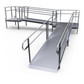 24-44552TP-I Harmar Elevation 24 Side-Entry L-Shaped Modular Ramp with 4 Top Platform - Installation Included
