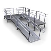 24-44SSB55-I Harmar Elevation 24 U-Shaped Modular Ramp with 4 Top Platform 10 Turning Pla - Installation Included