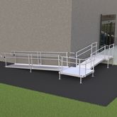 24-55ST-I Harmar Elevation 24 L-Shaped Modular Ramp with 5 Top Platform - Installation Included 7