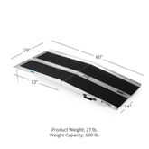 322500 5 L x 29 W Titan Ramps Multi-Fold Aluminum Wheelchair Ramp - 600 lb Capacity 1