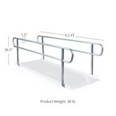 323325 Titan Ramps Handrails for 9 6 Wheelchair Entry Ramp 1