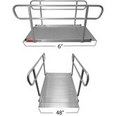 48WCER-HR6 6 x 48 Titan Ramps Wheelchair Entry Ramp with Handrails 2